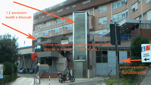 DUE ASCENSORI INUTILI E SPESSO INUTILIZZABILI